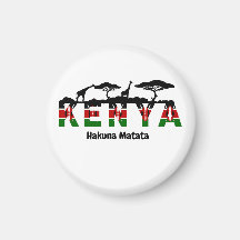Kenya Hakuna Matata Fridge Magnet.