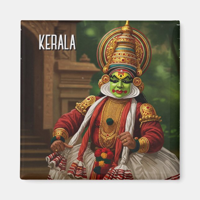 Aimant Kerala Inde Kathakali Interprète Voyage (Devant)