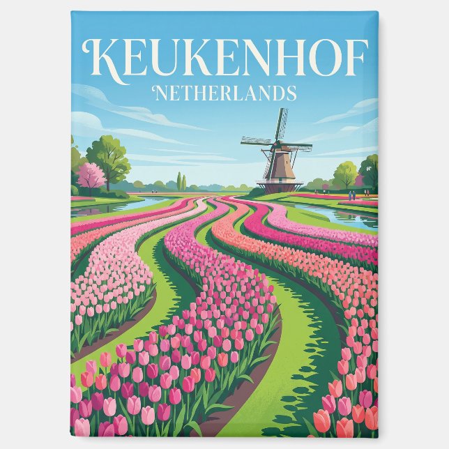Aimant Keukenhof Pays-Bas (Recto)