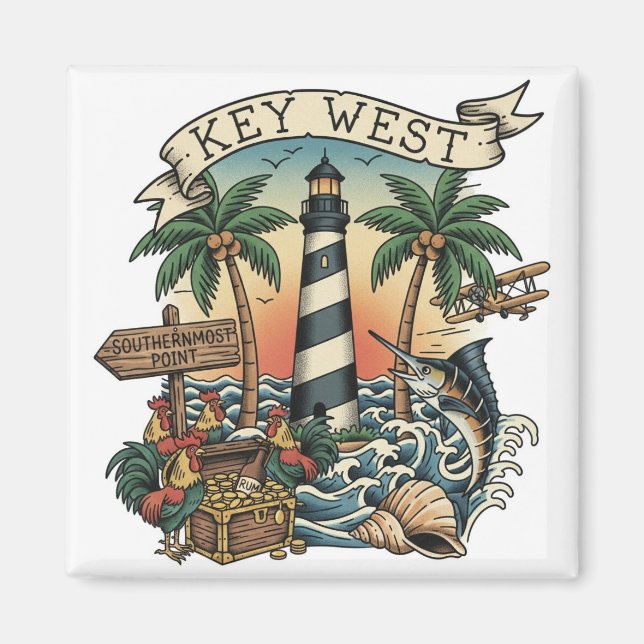 Aimant Key West Florida Travel (Devant)
