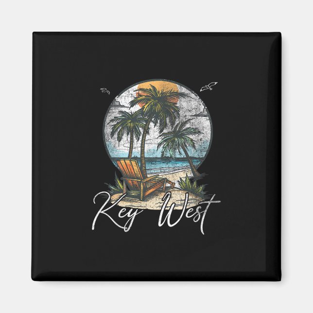 Aimant Key West Floride Fl Palmiers  (Devant)