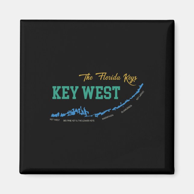 Aimant Key West Floride Miami Vibes Plage État Ensoleillé (Devant)