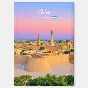 Aimant Khiva, Ouzbékistan - Skyline de la forteresse anci