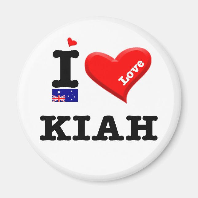 Aimant KIAH - I Love (Devant)