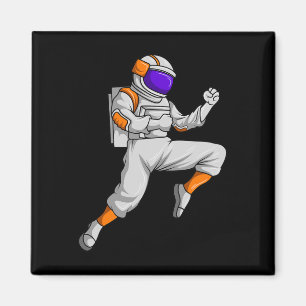 Aimant Kickboxing Astronaute Kickboxeur Espace Karaté B