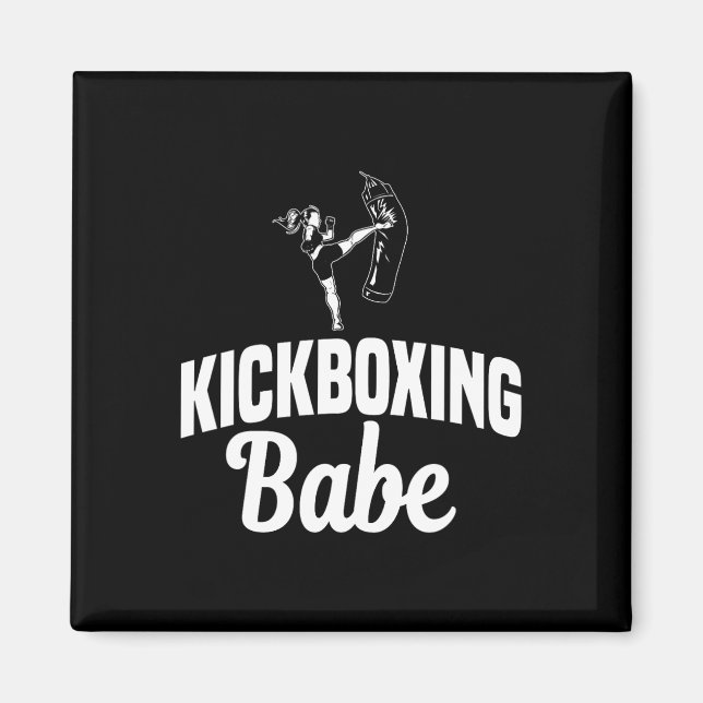 Aimant Kickboxing Bybe Kickboxeur Karaté Boxe Combattant  (Devant)