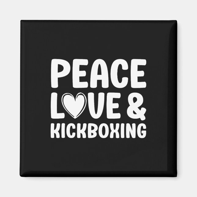 Aimant Kickboxing J'aime Kickboxing Kickboxer  (Devant)