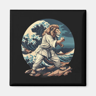 Aimant Kickboxing Lion Vagues Taekwondo Jiu-Jitsu Mma Lio