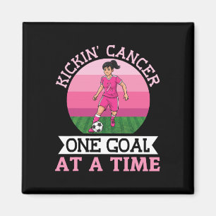 Aimant Kickin Cancer Du Sein Un Objectif À La Fois Footba