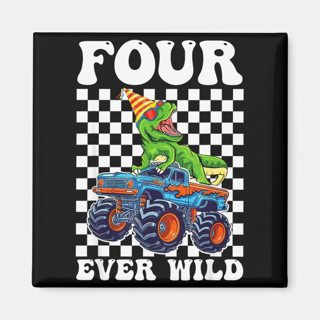 Aimant Kids Four Ever Wild Dinosaur Monster Truck 4th Bir (Devant)