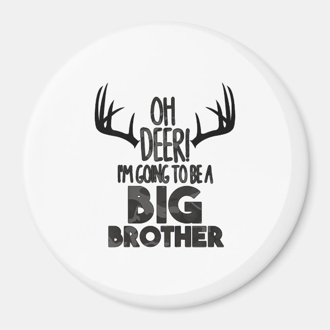 Aimant Kids Oh Deer Big Brother Hunting Pregnancy Announc (Devant)