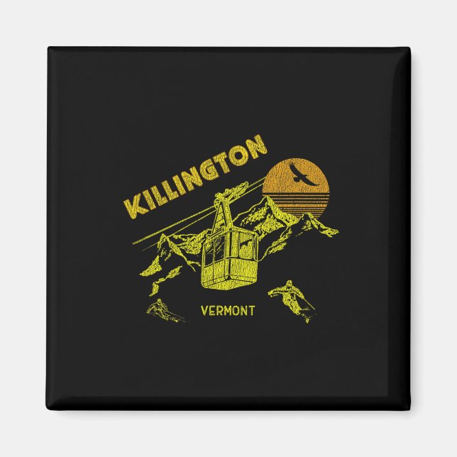 Aimant Killington Vermont Ski Retro En Perte (Devant)