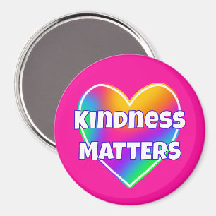 Aimant Kindness Matters Rainbow Heart