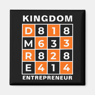Aimant KINGDOM ENTREPRENEUR Bible chrétienne Verse