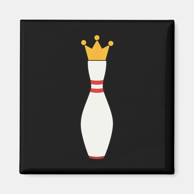 Aimant Kingpin T Shirt Bowling League Cadeau (Devant)