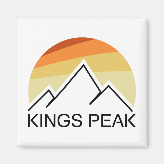 Aimant Kings Peak Utah Retro (Devant)