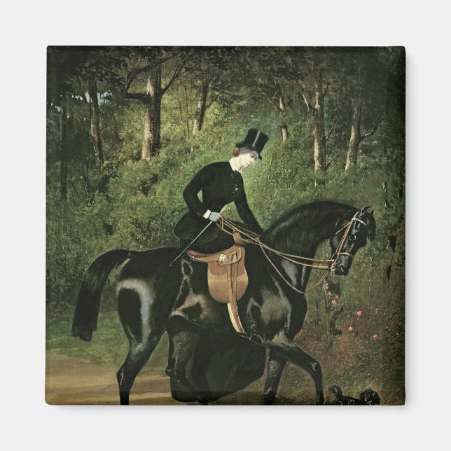 Aimant Kipler du cavalier sur son Black Mare (Devant)