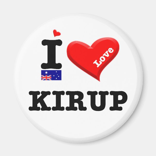Aimant KIRUP - I Love (Devant)