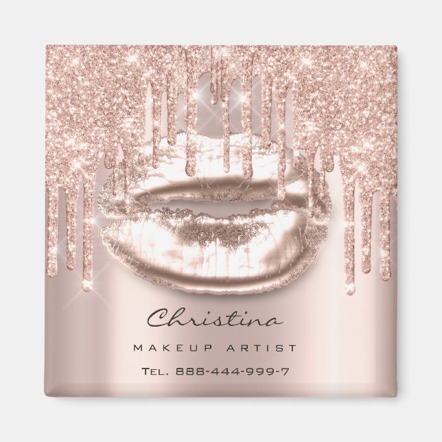 Aimant Kiss Lips Maquillage Artiste Parties scintillant D (Devant)