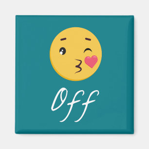 Aimant Kiss Off Emoji Funny Trendy Populaire Cute