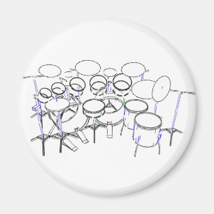 Aimant Kit de 10 pièces pour tambour : Dessin du marqueur