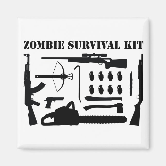 Aimant Kit de survie Zombie (Devant)