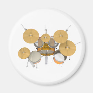 Aimant Kit de tambour or/jaune :