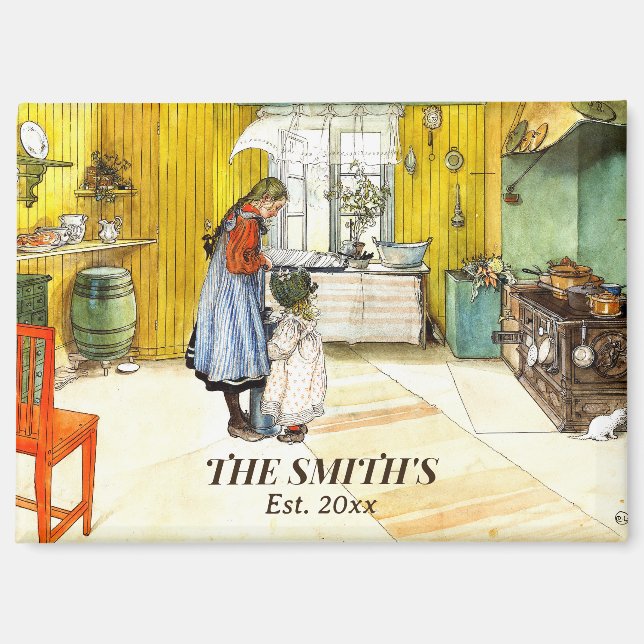 Aimant Kitchen Carl Larsson Vintage Swedish Fine Art (Recto)