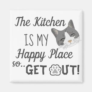 Aimant Kitchen est mon Amoureux de les chats heureux