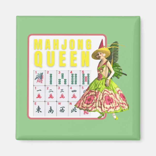 Aimant Kitschy Mahjong Queen (Devant)
