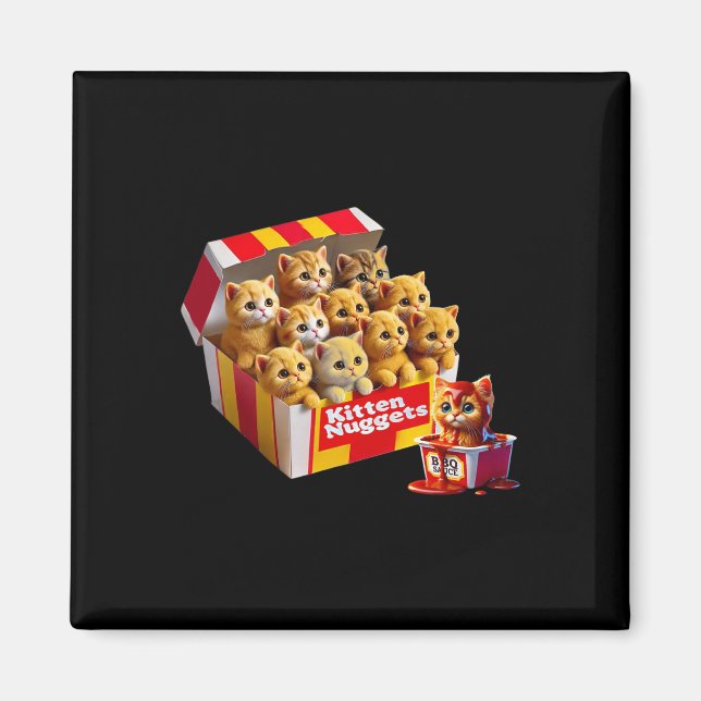 Aimant Kitten Nuggets Amoureux des chats Cadeau Alimentat (Devant)