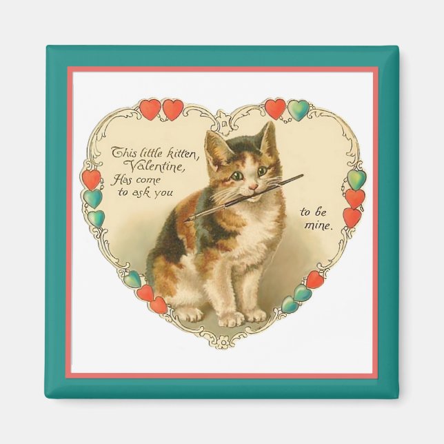 Aimant Kitten Valentine (Devant)