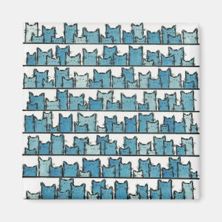 Aimant Kitties ne me font pas d'aimant bleu