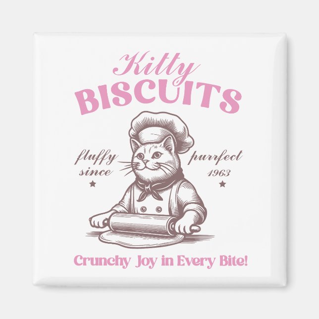 Aimant Kitty Biscuits Adorable Cat Baker Fabriquant Biscu (Devant)
