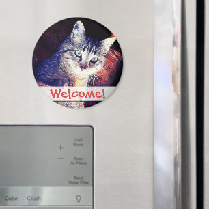 Aimant Kitty Dans Les Rafters Gros Plan Photo