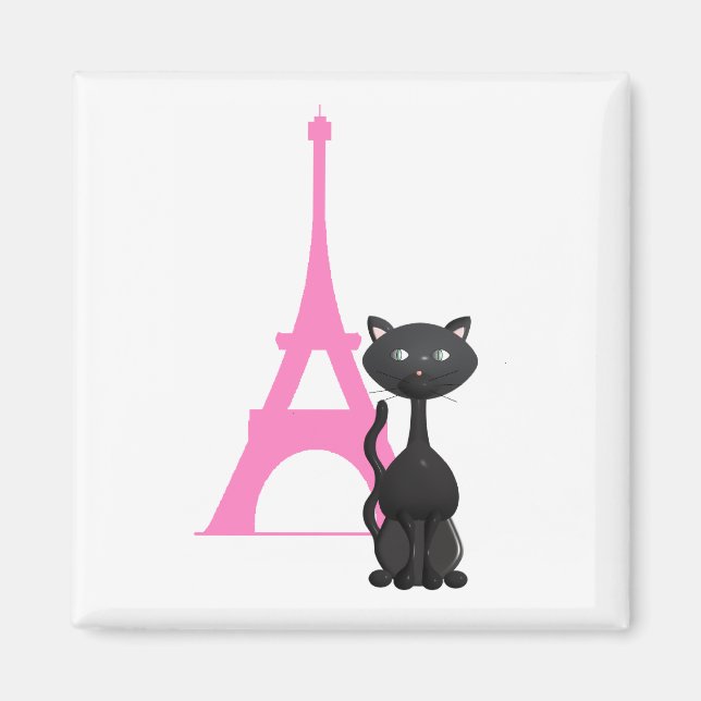 Aimant Kitty en vacances à Paris (Devant)