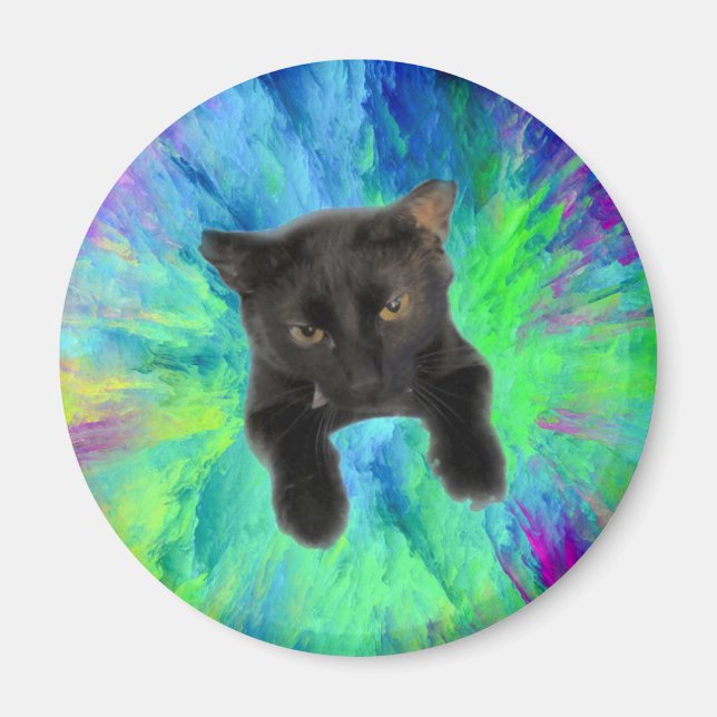 Aimant Kitty pour tenir les papiers au réfrigérateur (Devant)