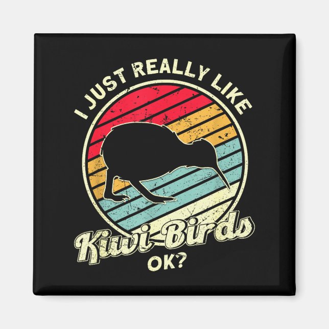 Aimant Kiwi &amp; New Zealand Uni-adults Black Cotton, Ly (Devant)