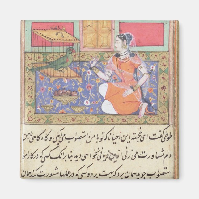 Aimant Kjujista, le Merchant's Wife, talking to a Parrot (Devant)