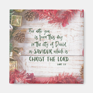 Aimant KJV Luke Bible Verset Noël