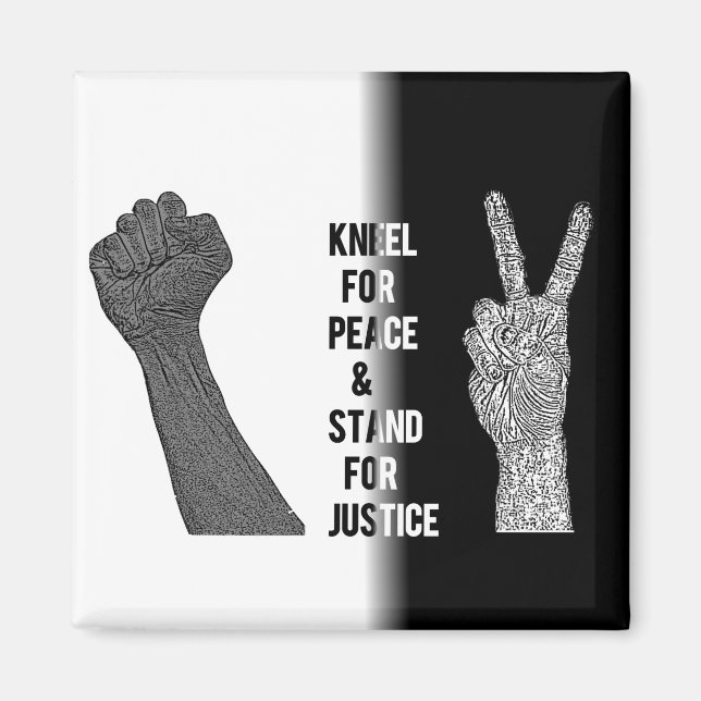 Aimant Kneel for Peace and Stand for Justice (Devant)