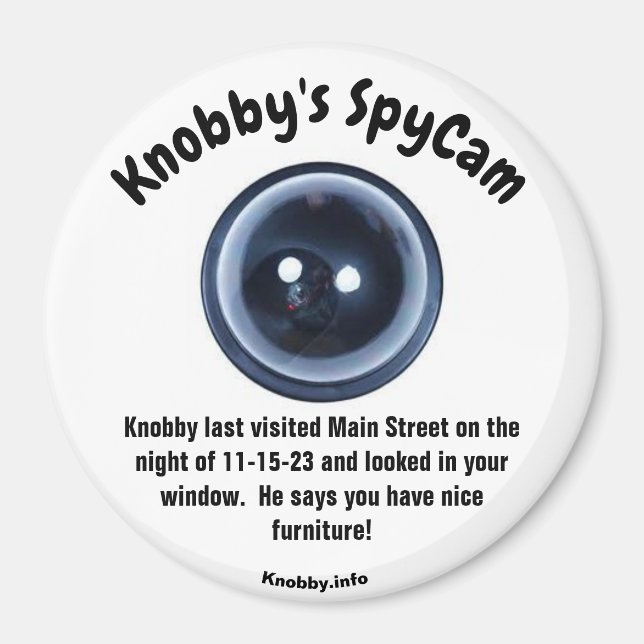 Aimant Knobby's dernier visité Main Street SpyCam (Devant)