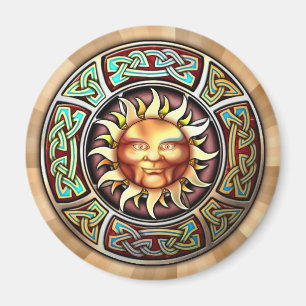 Aimant Knotwork Sun font face à l'aimant