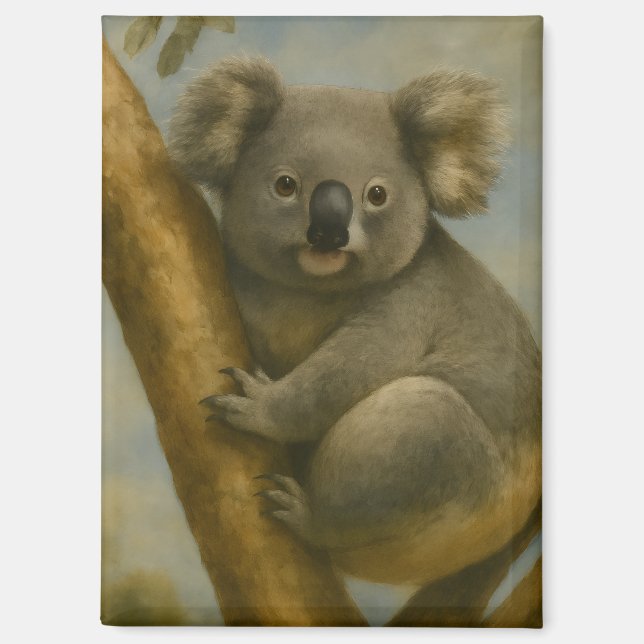 Aimant Koala à la lumière calme (Recto)