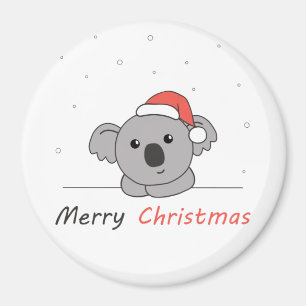 Aimant Koala Noël Neige Animaux d'hiver Koalas