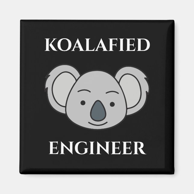 Aimant Koalafied Engineer Cute Koala Funny Job Pun (Devant)