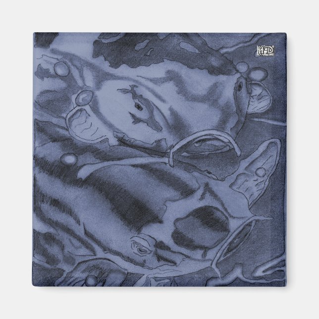 Aimant Koi (bleu) (Devant)