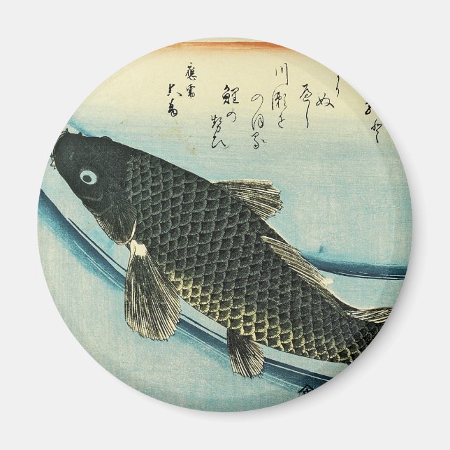 Aimant Koi (Carp) - Impression de poisson japonais de Hir (Devant)