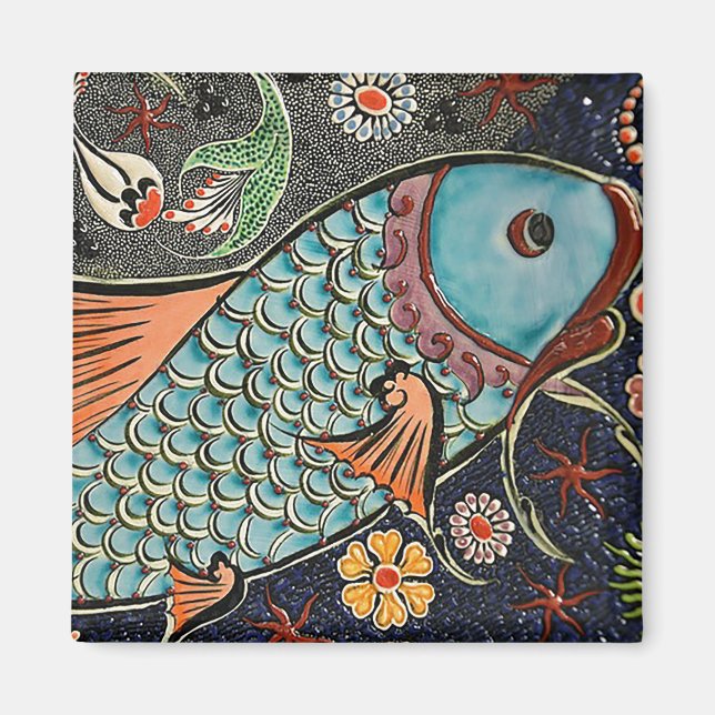Aimant Koi Mosaic (Devant)