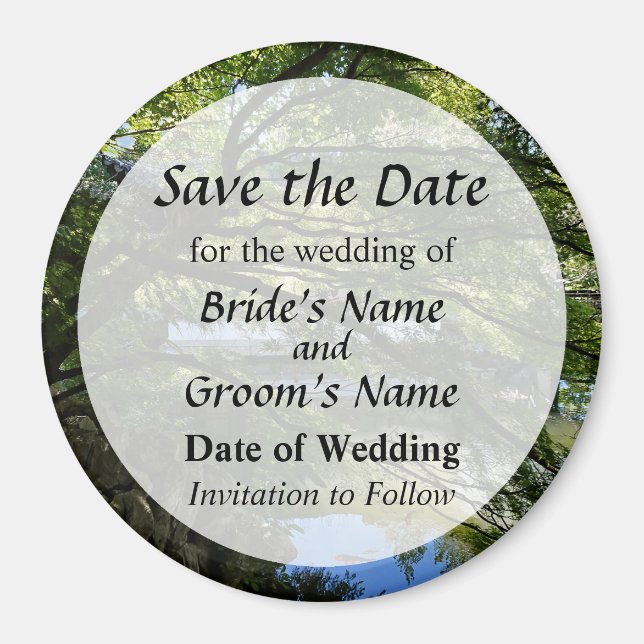 Aimant Koi Pond dans le Jardin chinois Sauvez la date (Devant)